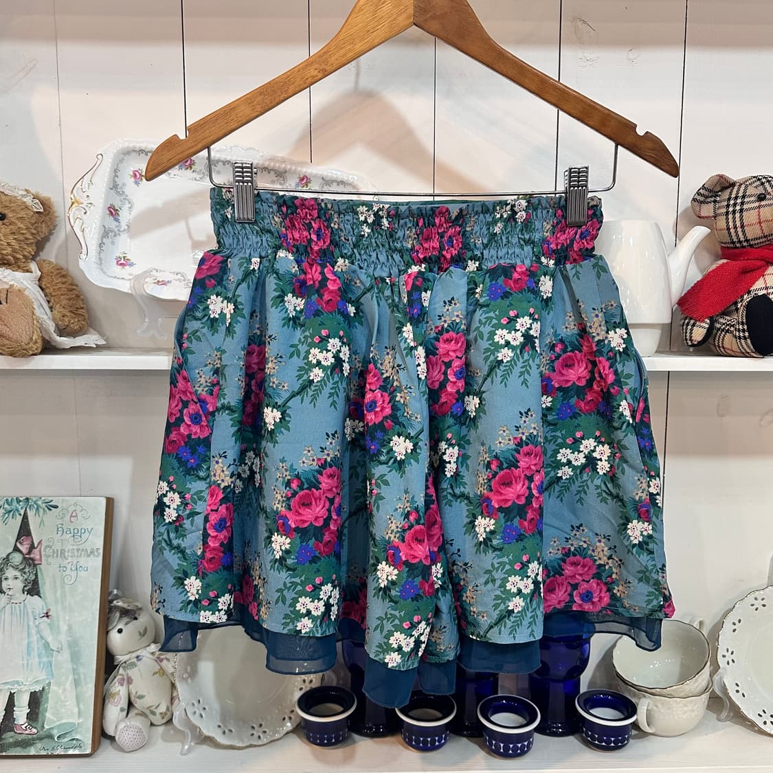 axes femme(엑시즈 팜) 블루 로즈 플라워 큐롯 스커트 상품이미지4