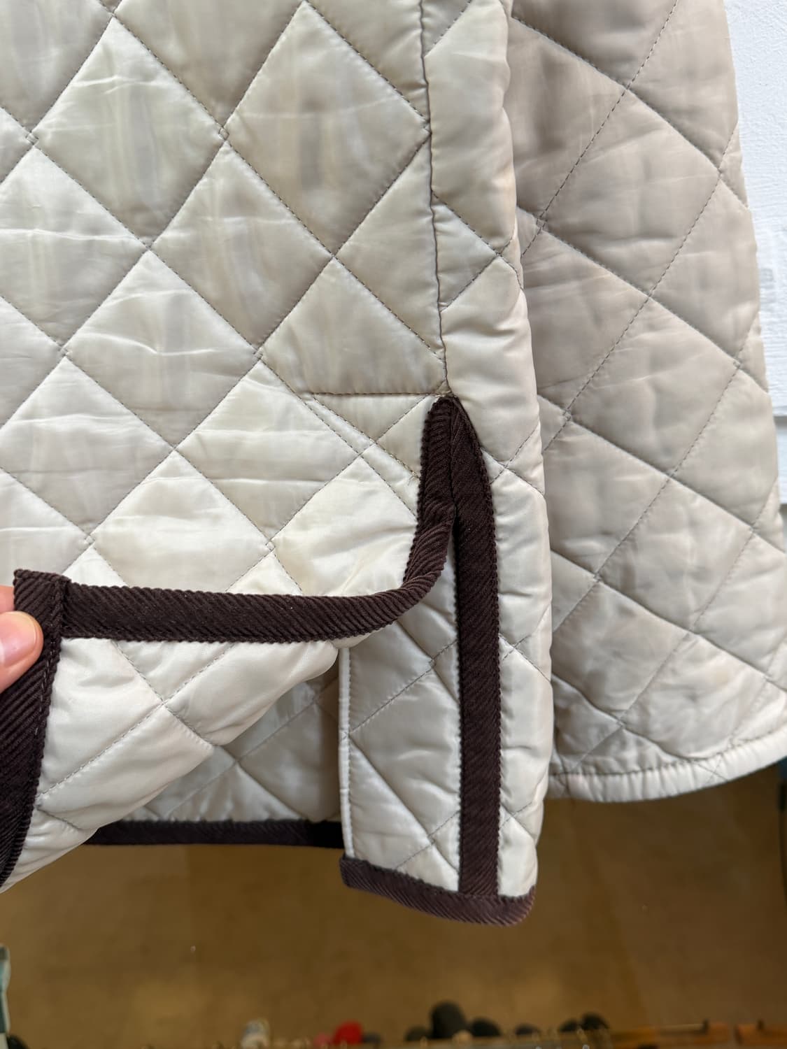 Lavenham 라벤햄 코듀로이 베이지 퀼팅 자켓 M (38) 상품이미지10