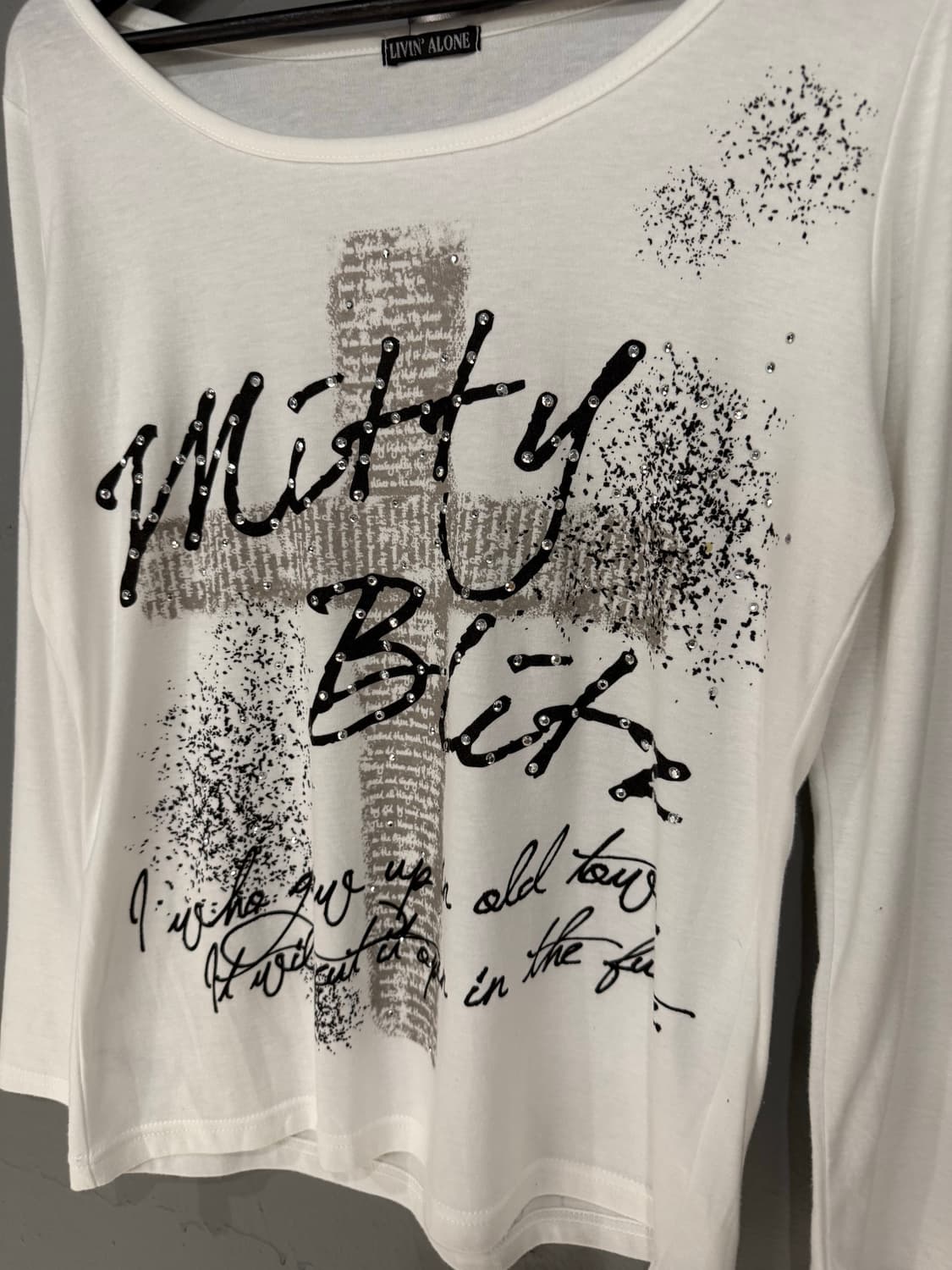 cross point lettering long sleeve 상품이미지7