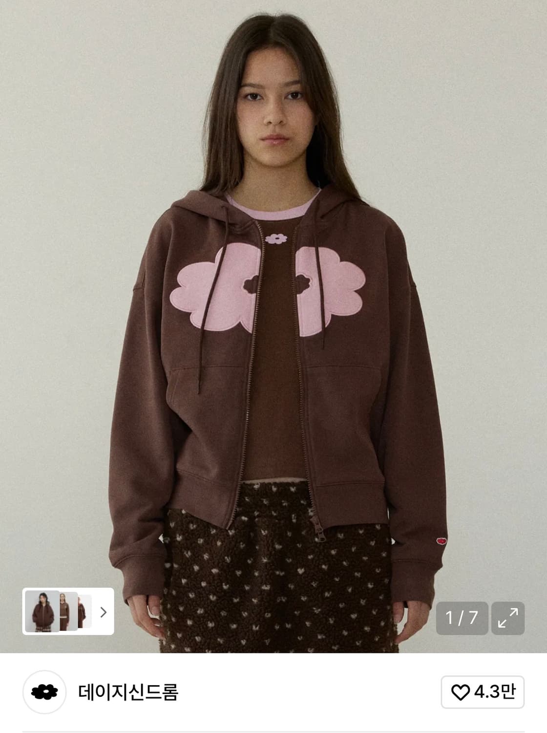 (새상품) 데이지신드롬 봄신상 후드집업 상품이미지1