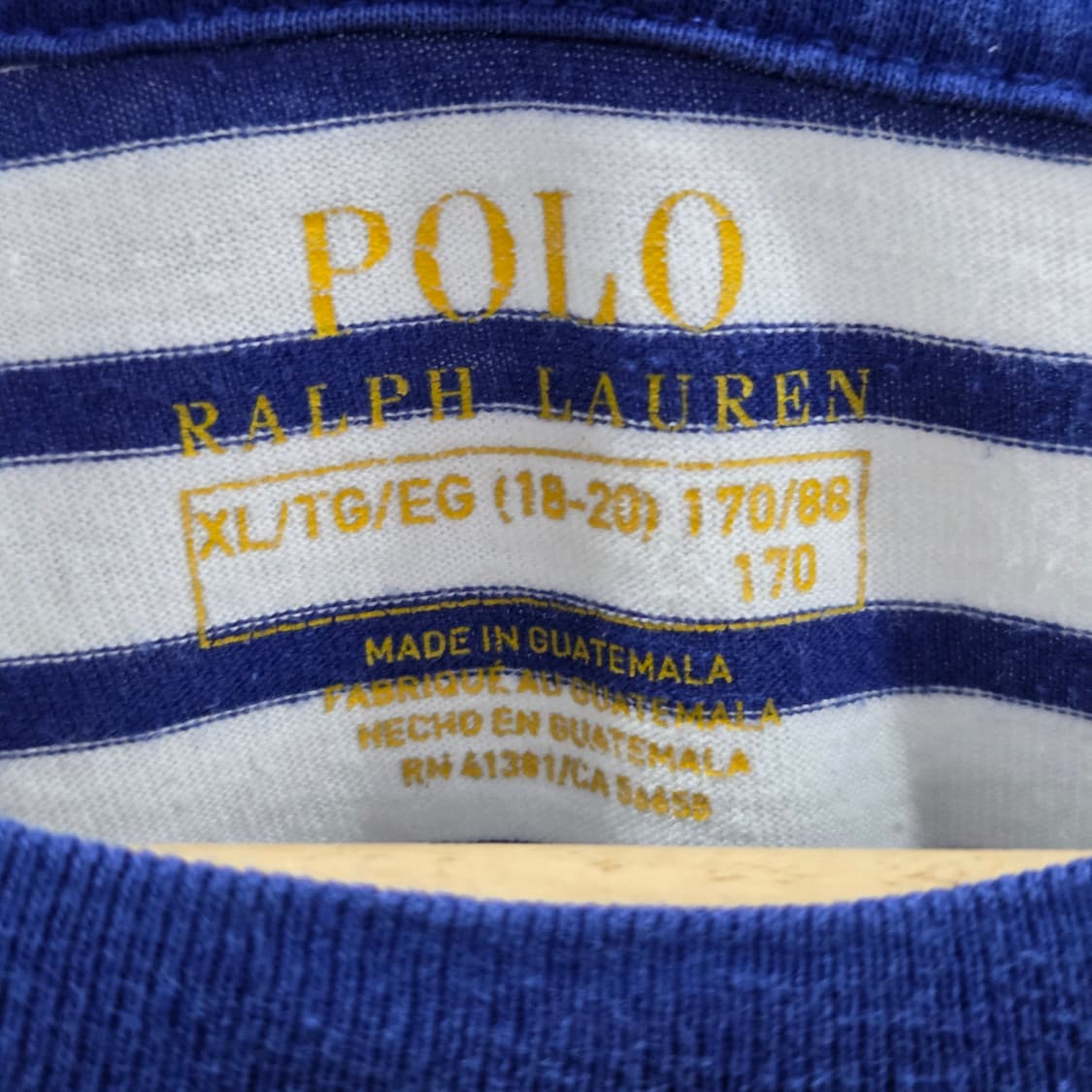 폴로랄프로렌 보이즈 폴로베어 스트라이프 반팔티 XL/18/20 상품이미지3
