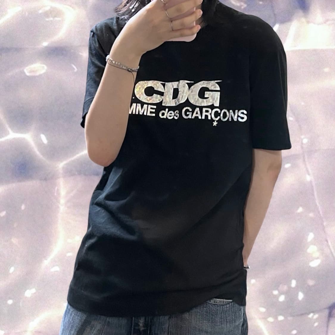CDG 꼼데가르송 반팔 티셔츠 블랙 L 상품이미지3
