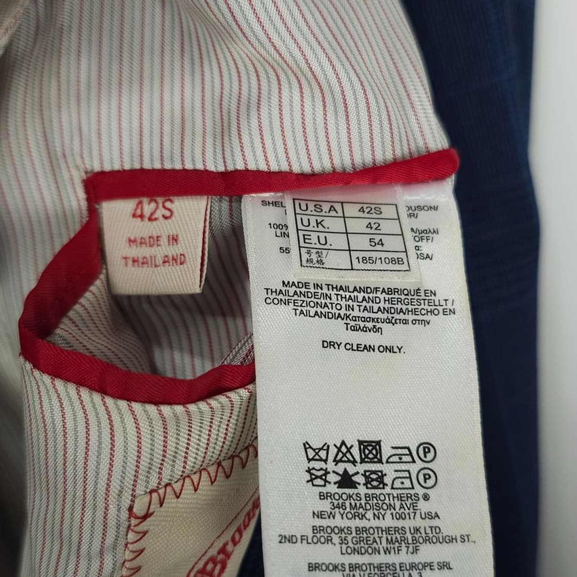 [브룩스브라더스] 글렌체크 울 블레이저 자켓 네이비 M21239 상품이미지9