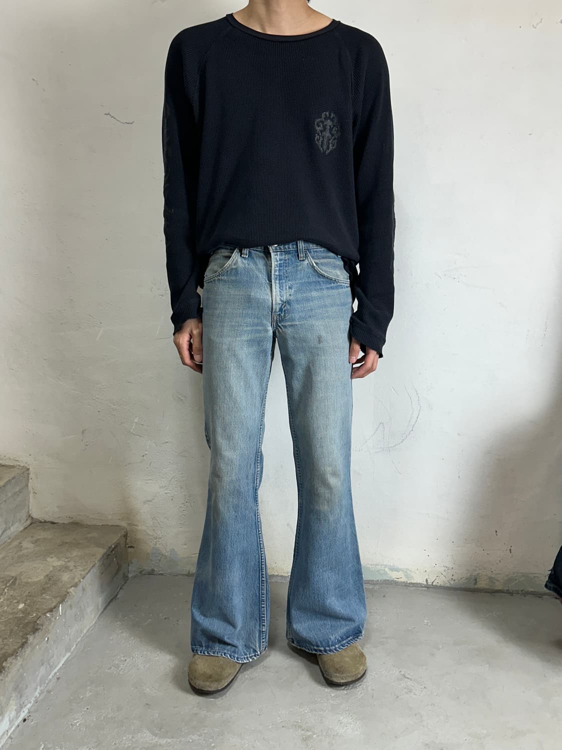 70's USA Made 빈티지 리바이스 684 벨바텀 부츠컷 데님 상품이미지2