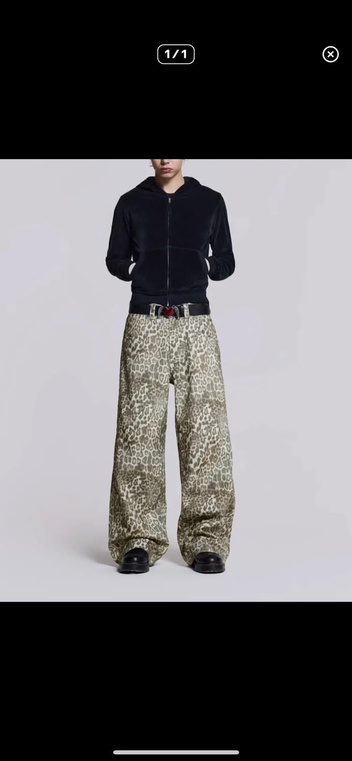 제이디드런던 leopard fade colossus jeans 레오파드 상품이미지2