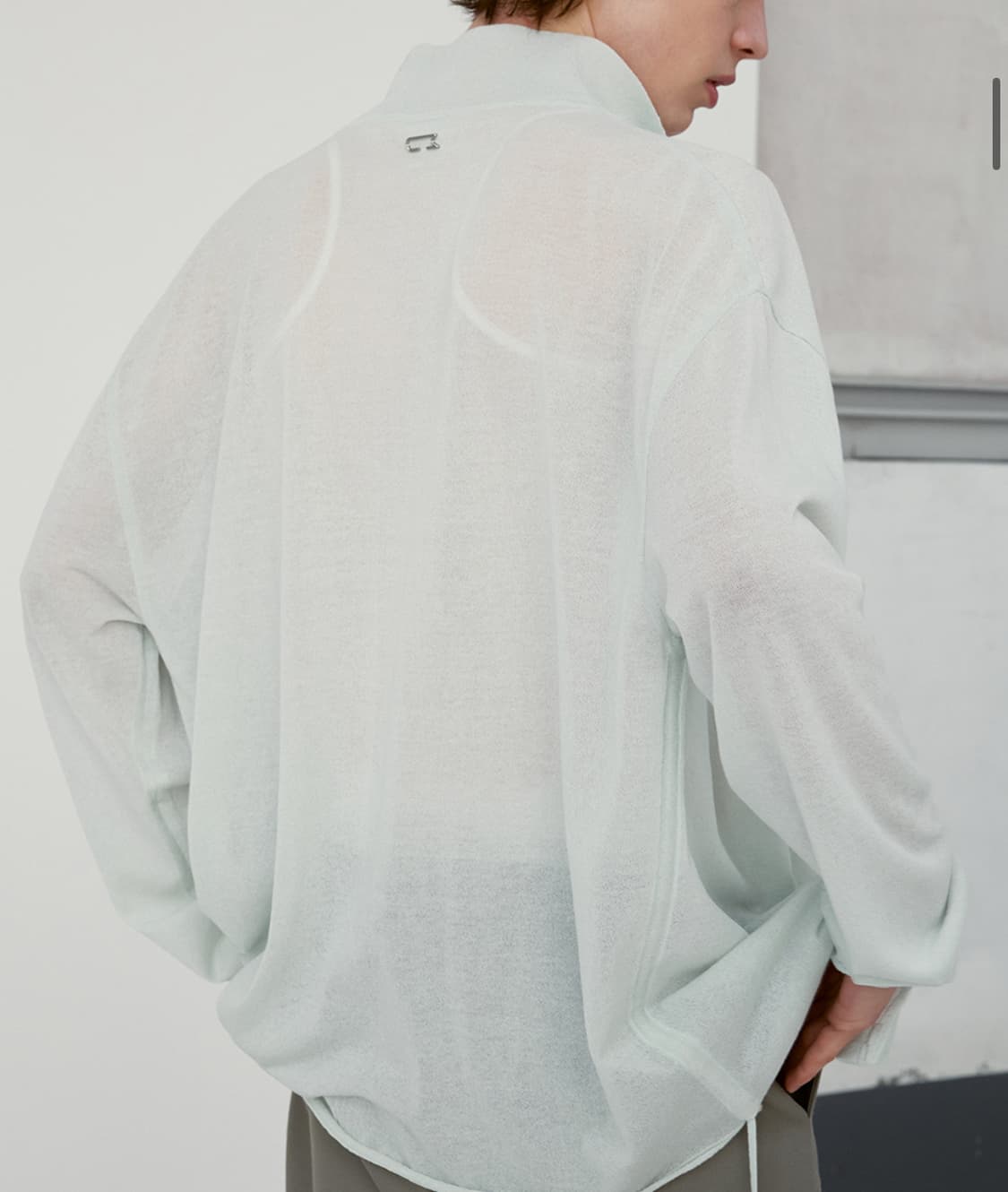 우마뭉 린넨 셔츠 Soft linen high neck shirts 상품이미지4