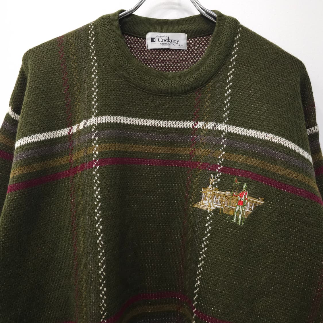 울혼방 카키 니트 상품이미지2