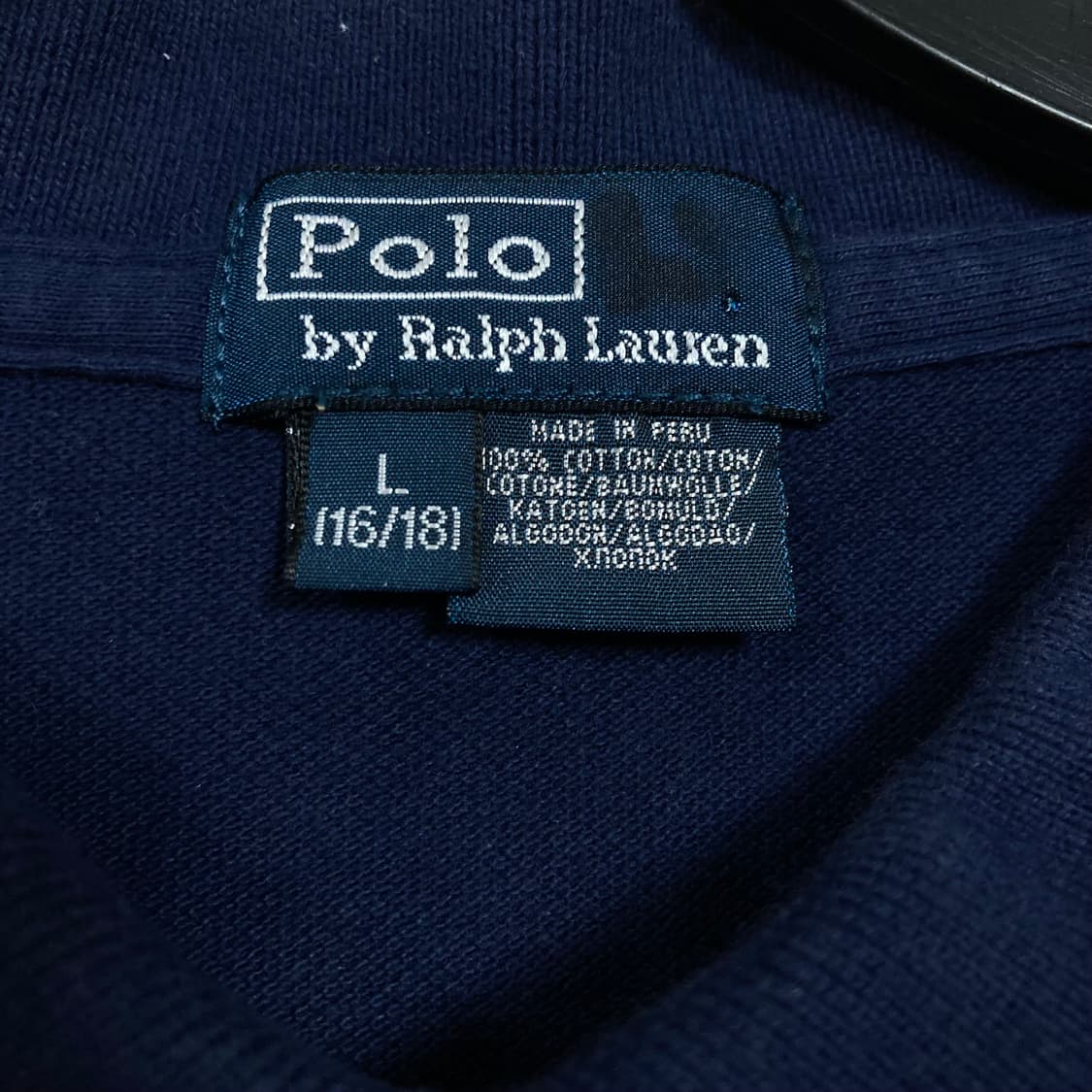 폴로 랄프로렌 빅포니 네이비 카라 반팔티 상품이미지4