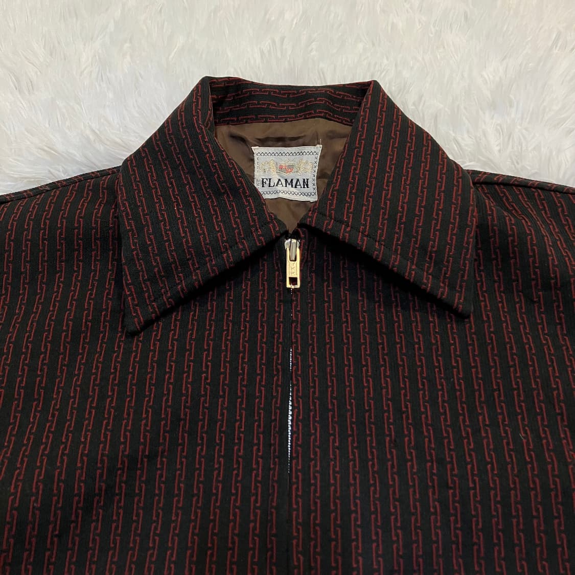 빈티지 블랙 체인 패턴 블루종 807 y2k 스트릿 갸루 펑키 일본빈티지 상품이미지6