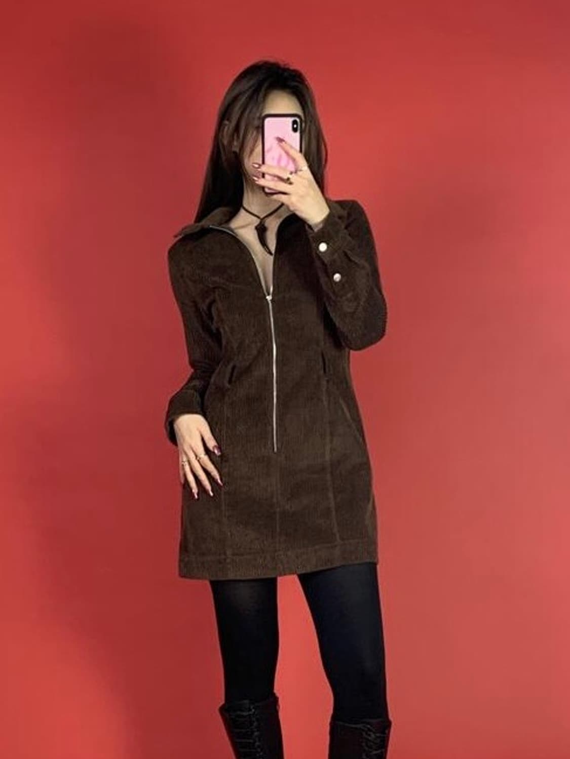 루루서울 웨스턴 우드 점프수트 원피스 상품이미지1