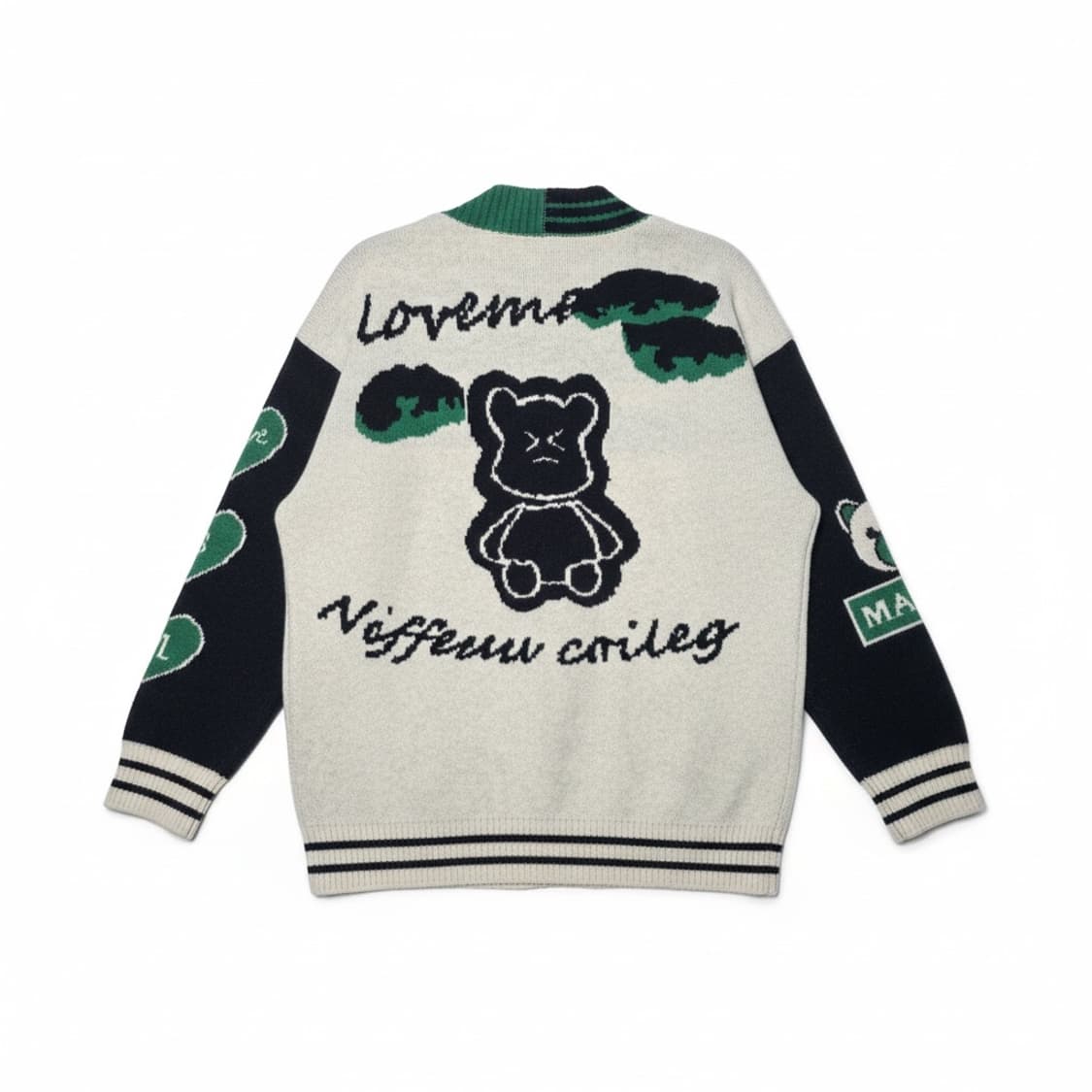 Vintage 빈티지 베어 패턴 니트 가디건 (키치) 상품이미지3