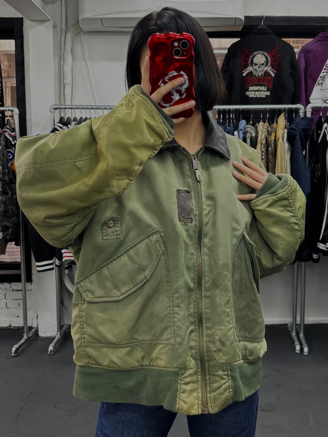 NA-47 레더넥 MA-1  상품이미지4