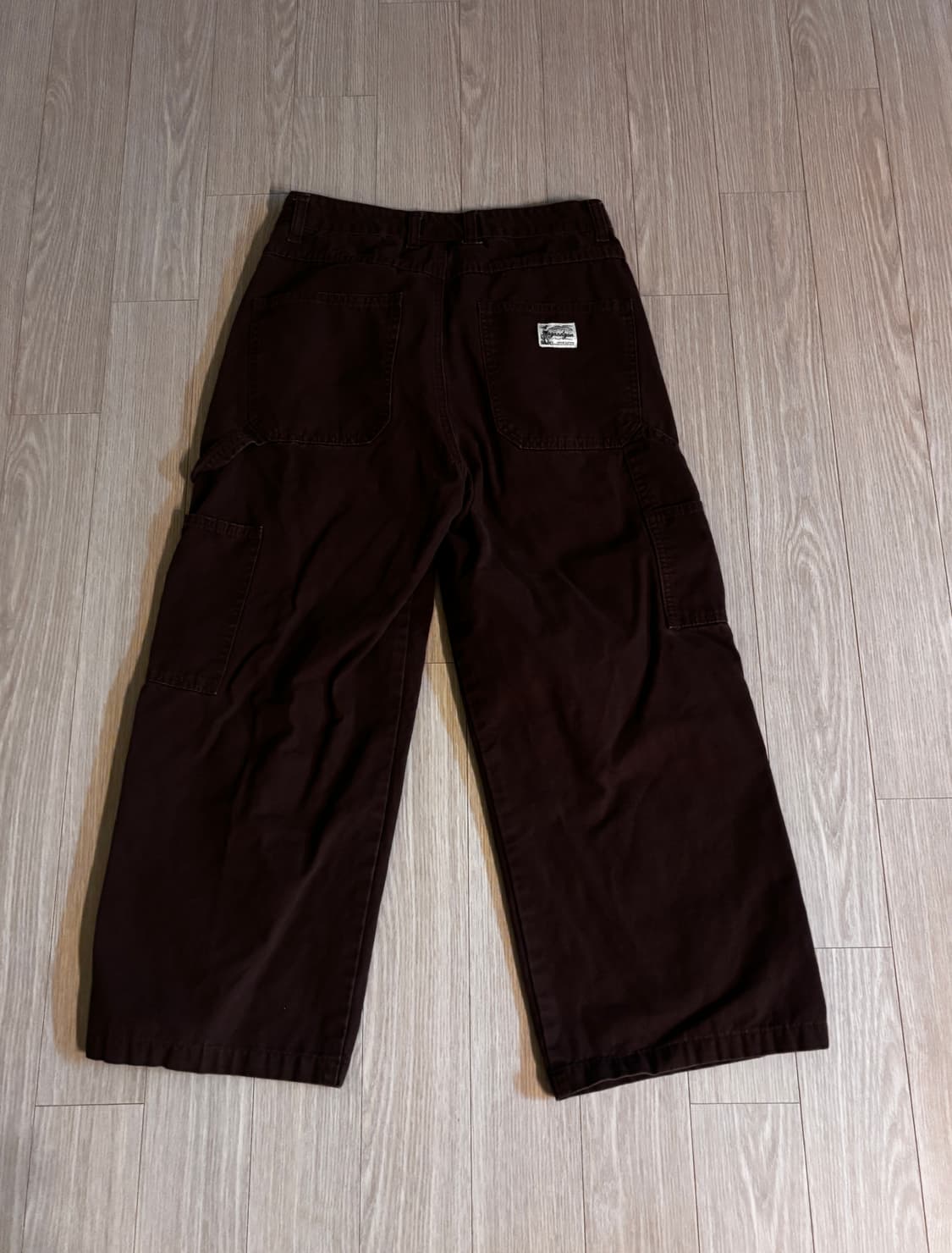 Magoodgan 브라운 카펜터 팬츠 세미와이드 상품이미지2