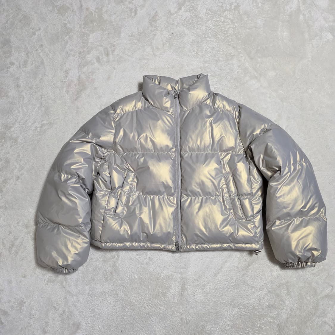 (F)여성 비터쉘즈 글로시 크롭 푸퍼 패딩 상품이미지1