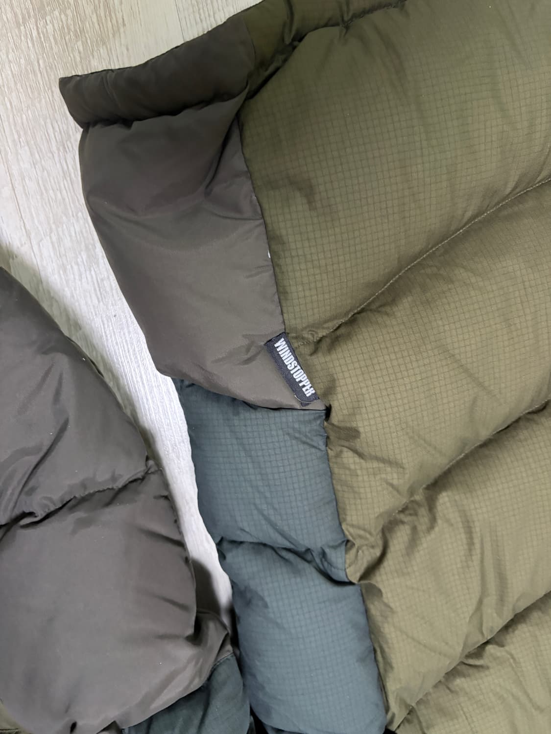 [105]몽벨 EX800 고어텍스 윈드스토퍼 구스다운 올리브 상품이미지9