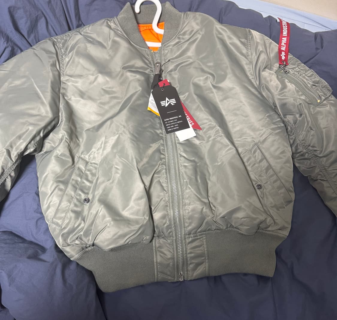 (새상품)알파인더스트리 ma1 필드 그레이 XL 상품이미지3