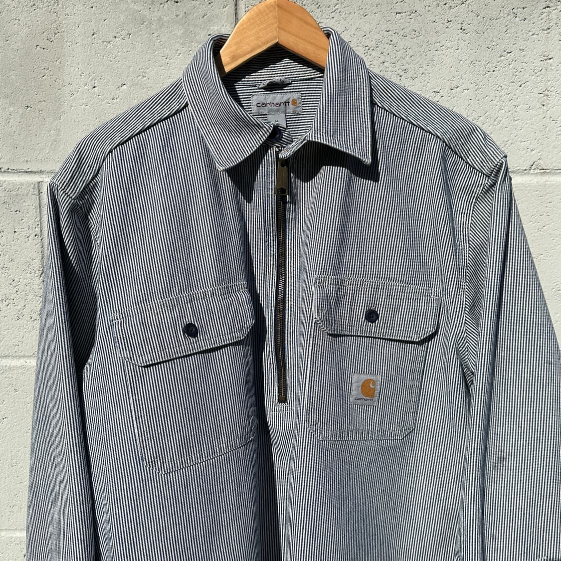 [L] 칼하트 히코리 하프집업 워크 셔츠 상품이미지2