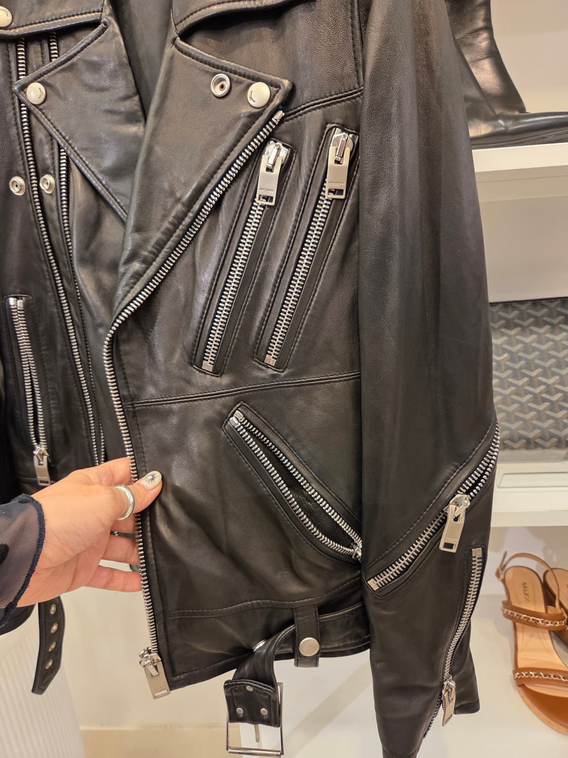 램스킨 양가죽 라이더 자켓 가죽자켓 상품이미지3