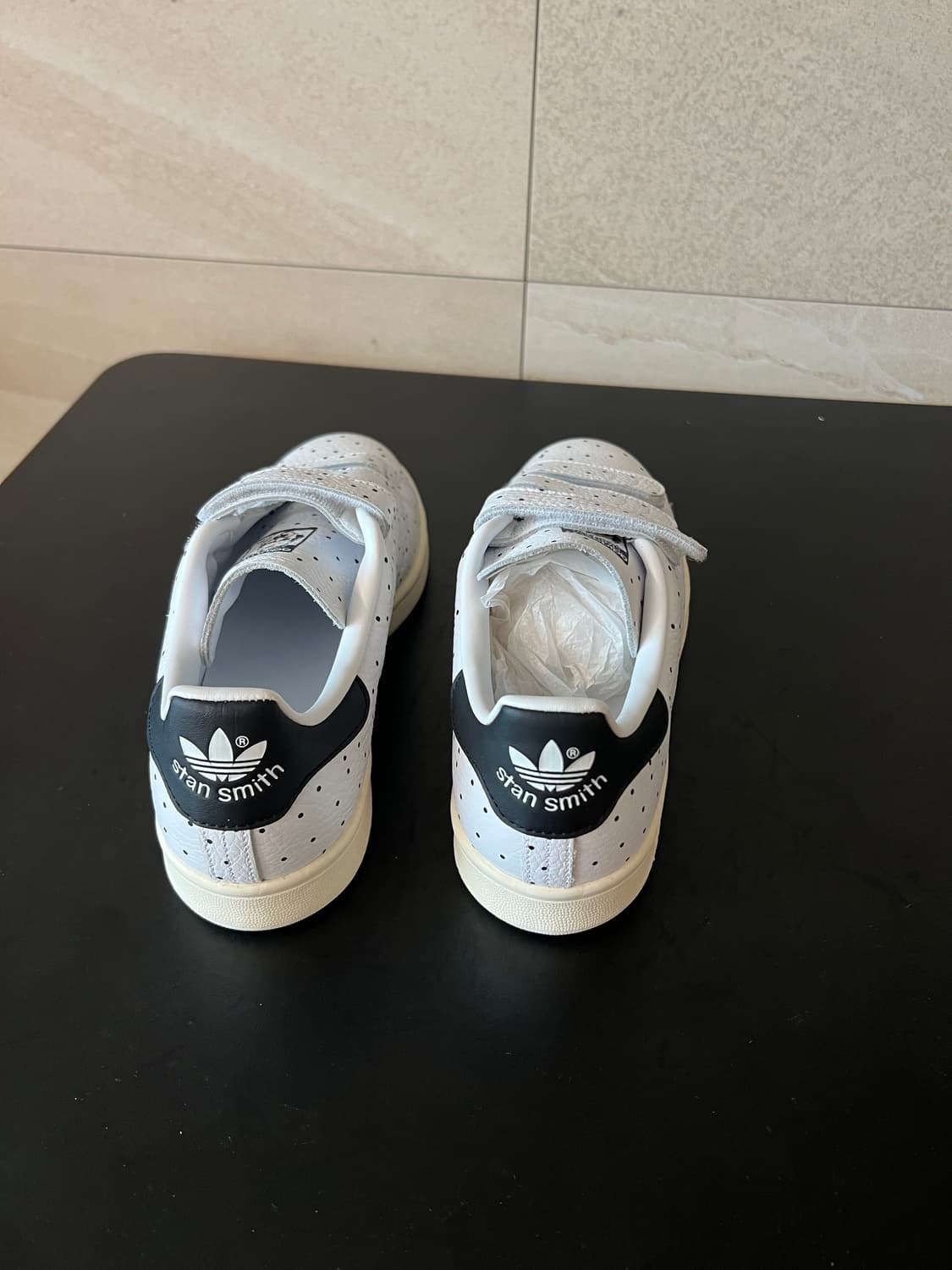 [265mm] [새제품] 아디다스 스탠스미스 CF 벨크로 (블랙) 풀박스 상품이미지5