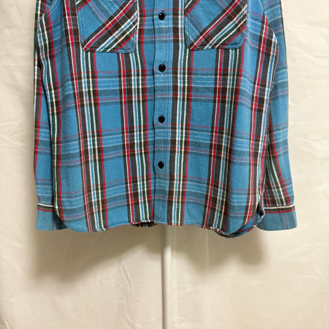 슈가케인 플란넬 워크셔츠 / 블루, M 상품이미지3