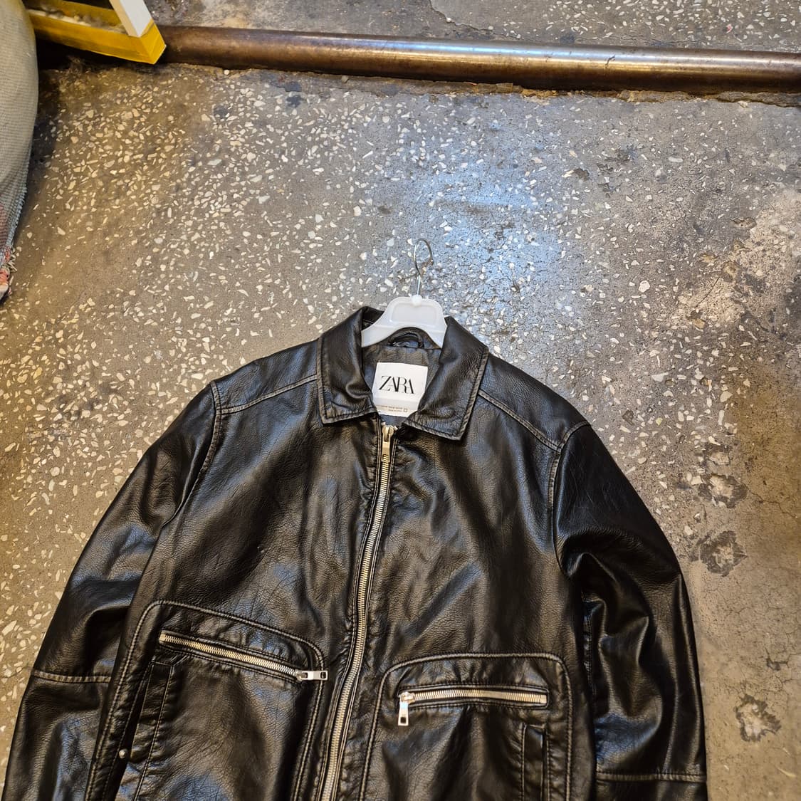M 자라 블랙 레더 블루종자켓  상품이미지6
