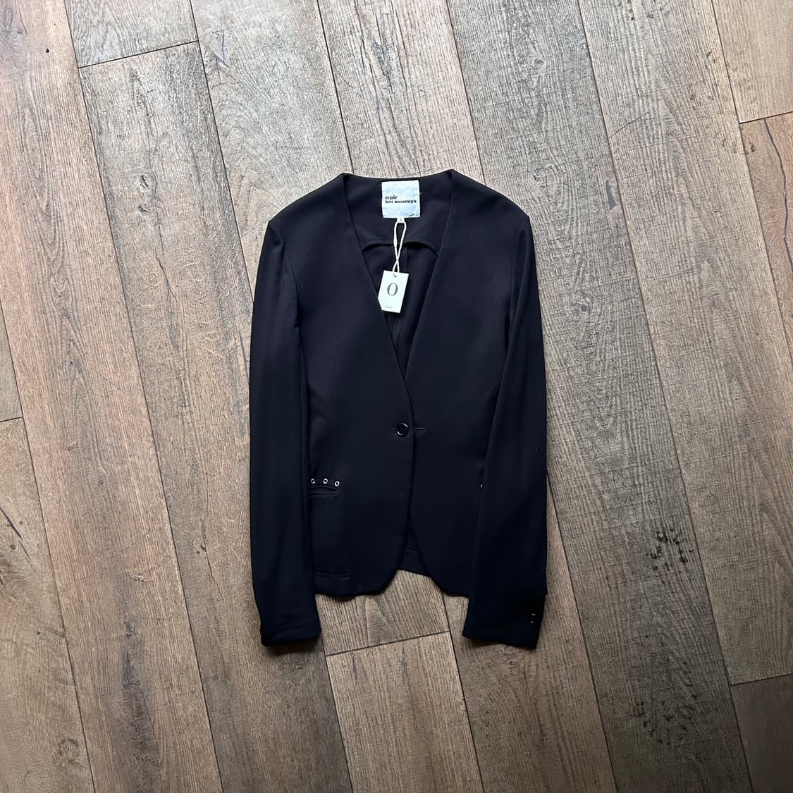 Eyelet Pocket No-Collar Jacket 상품이미지1