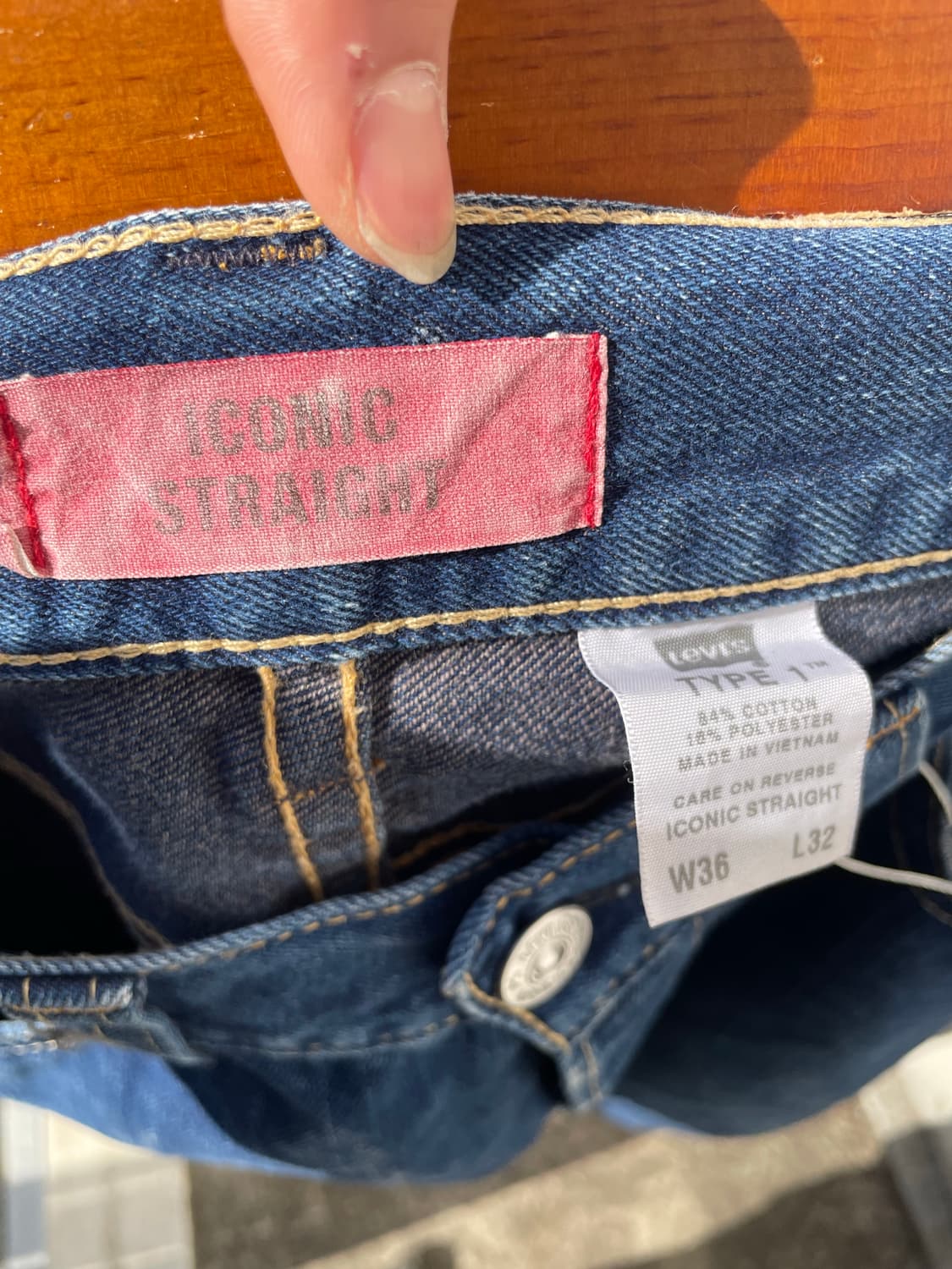 리바이스 아이코닉 타입1 인디고 데님팬츠 상품이미지9