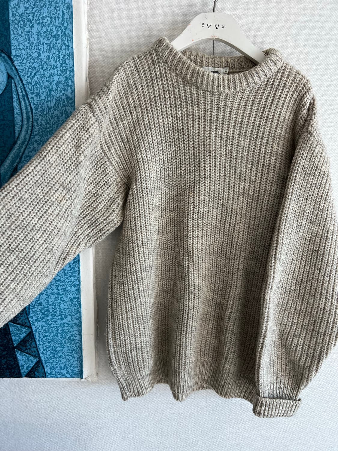 Black sheep 잉글랜드 양모 니트 클래식 L 상품이미지2