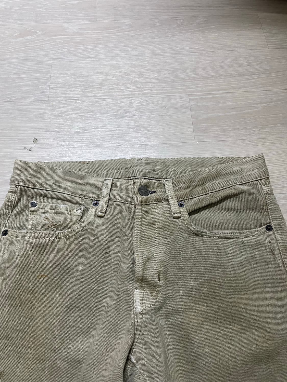 폴로 랄프 로렌 데님 & 서플라이✨ 빈티지 워싱 슬림핏 카키 팬츠 바지 상품이미지2