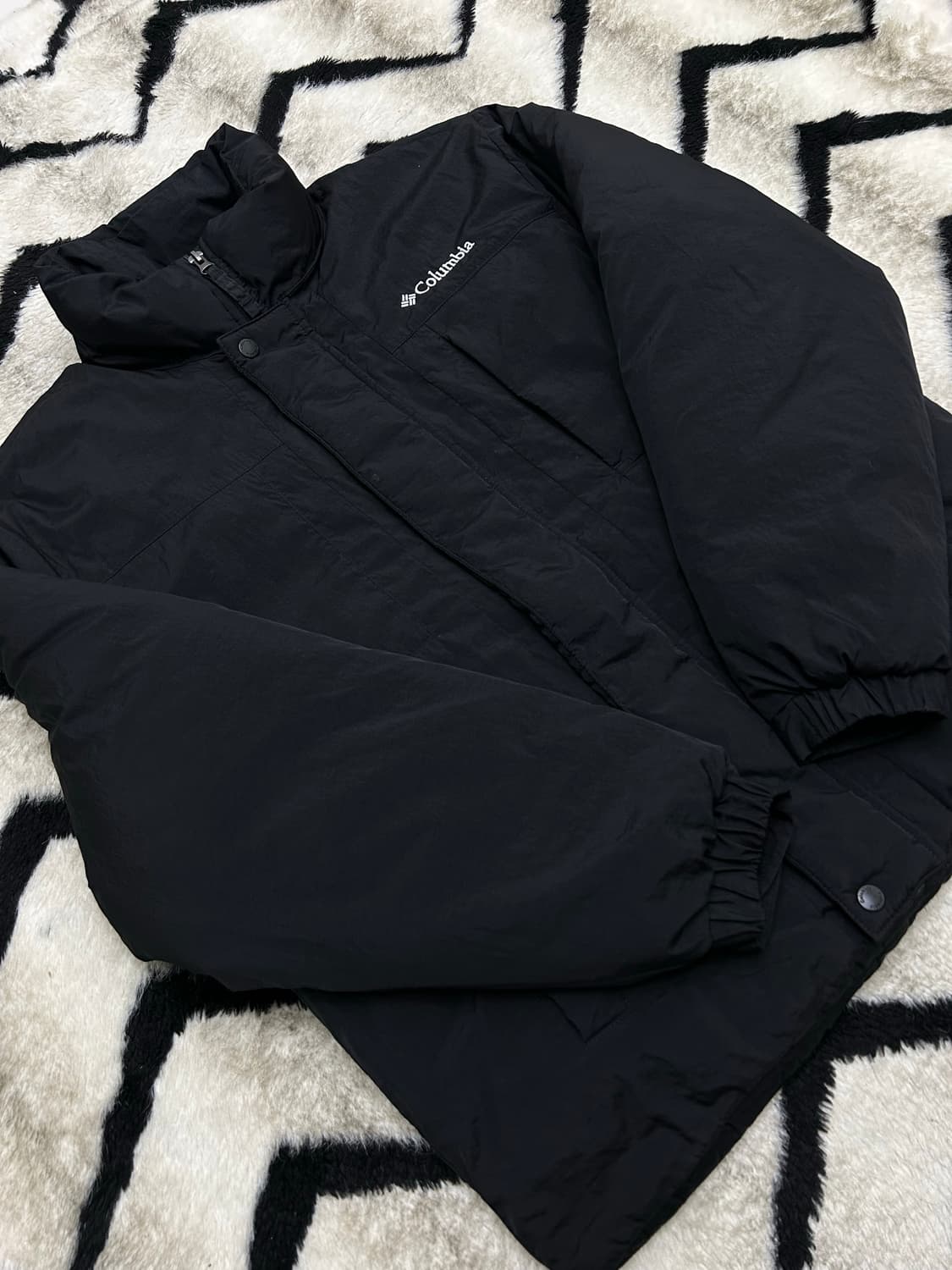 [M]컬럼비아 멀티포켓 하프패딩/블랙 상품이미지2