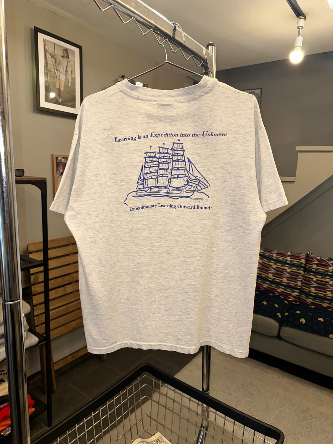 90‘s Hanes Outward bound boat single T 상품이미지4