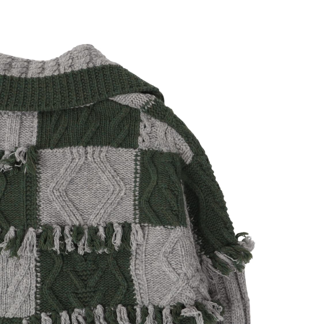 Lucky Marche 22fw 패치워크 니트 가디건 상품이미지6