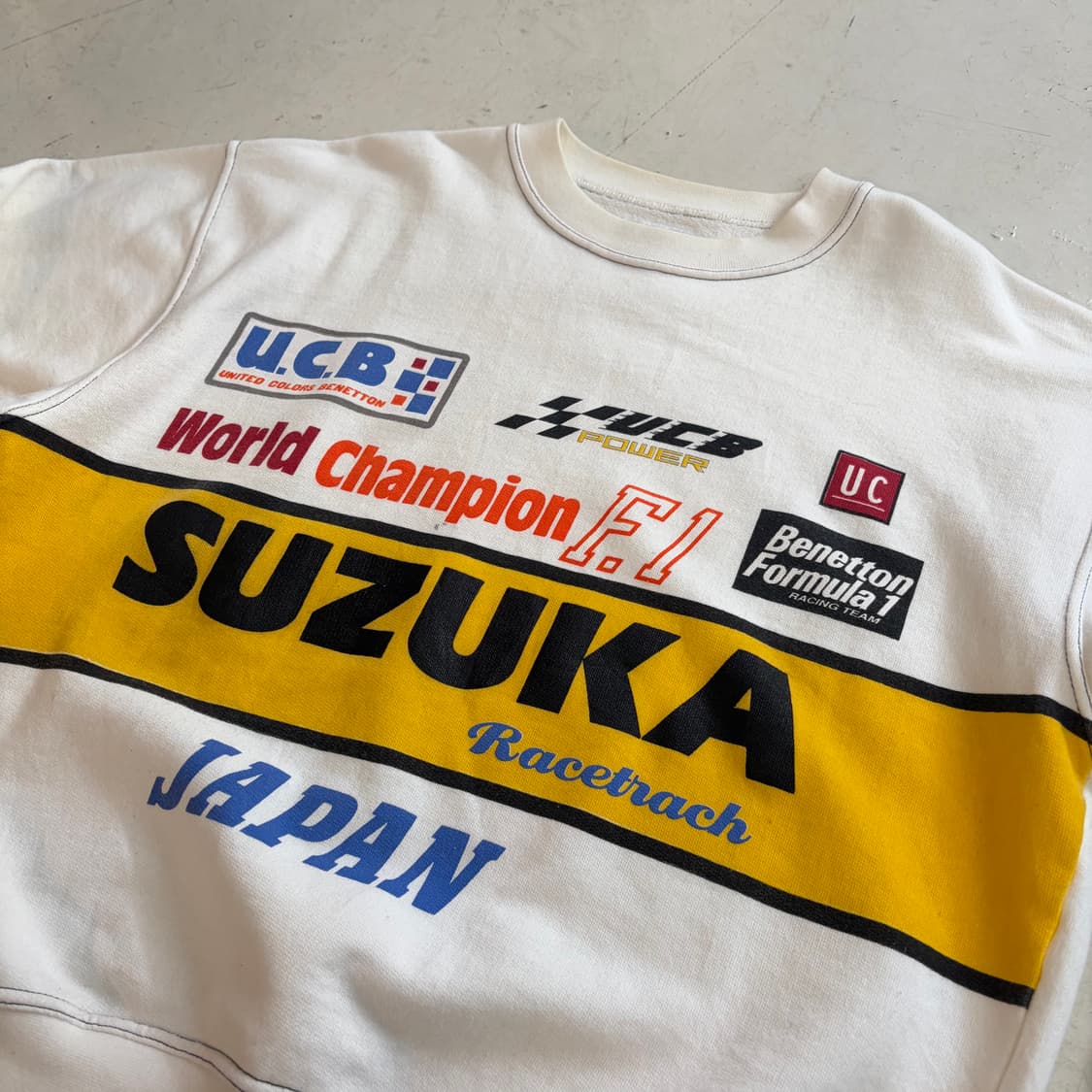 90s 유니티드 컬러 오브 베네통 레이싱 스웻셔츠 M 상품이미지4