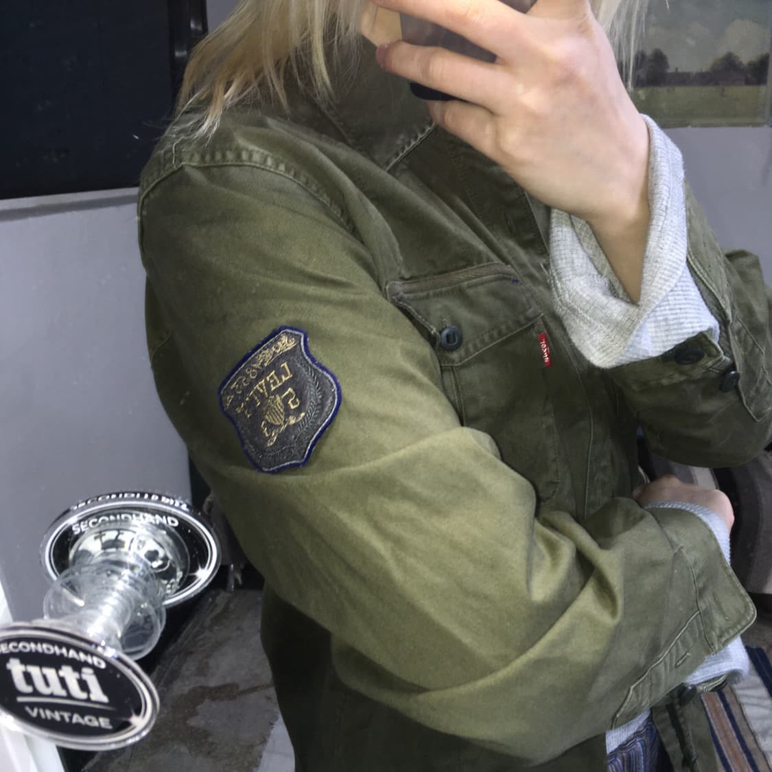 투티/0217 리바이스 오리지널 워크 트러커 셔츠 올리브 카키 빈티지 상품이미지2