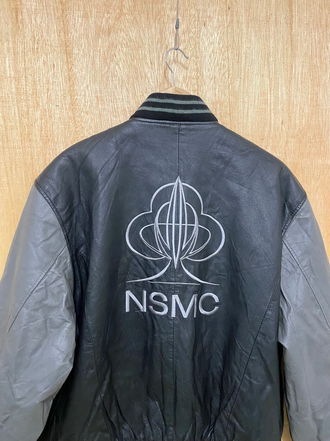 VTG leather varsity jacket 레더 바시티 자켓 상품이미지5