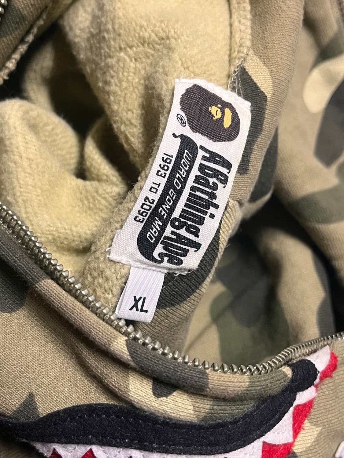 베이프 데져트 카모 샤크 후드집업 상품이미지3