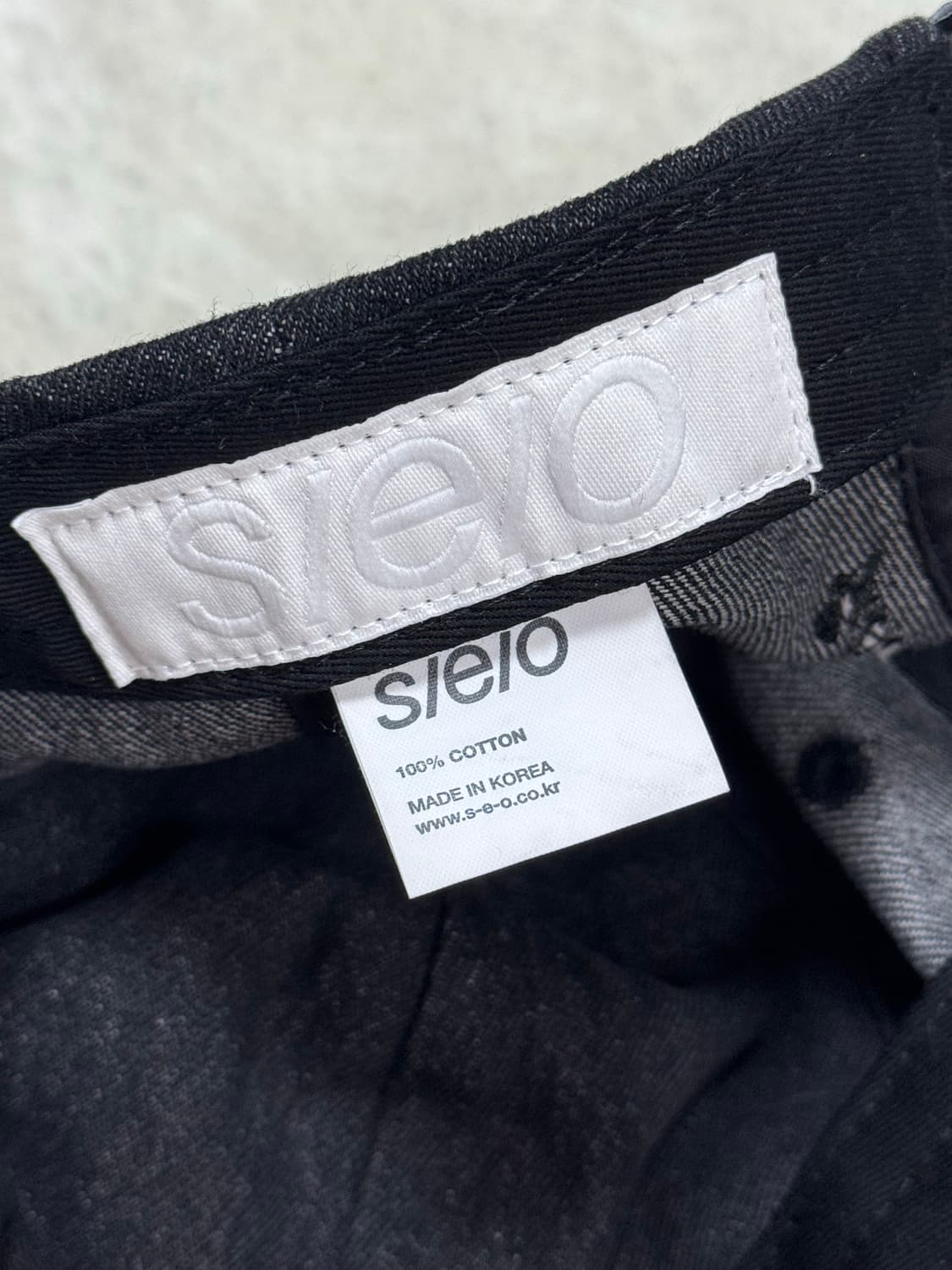 seo 흑청 데님 볼캡 상품이미지4