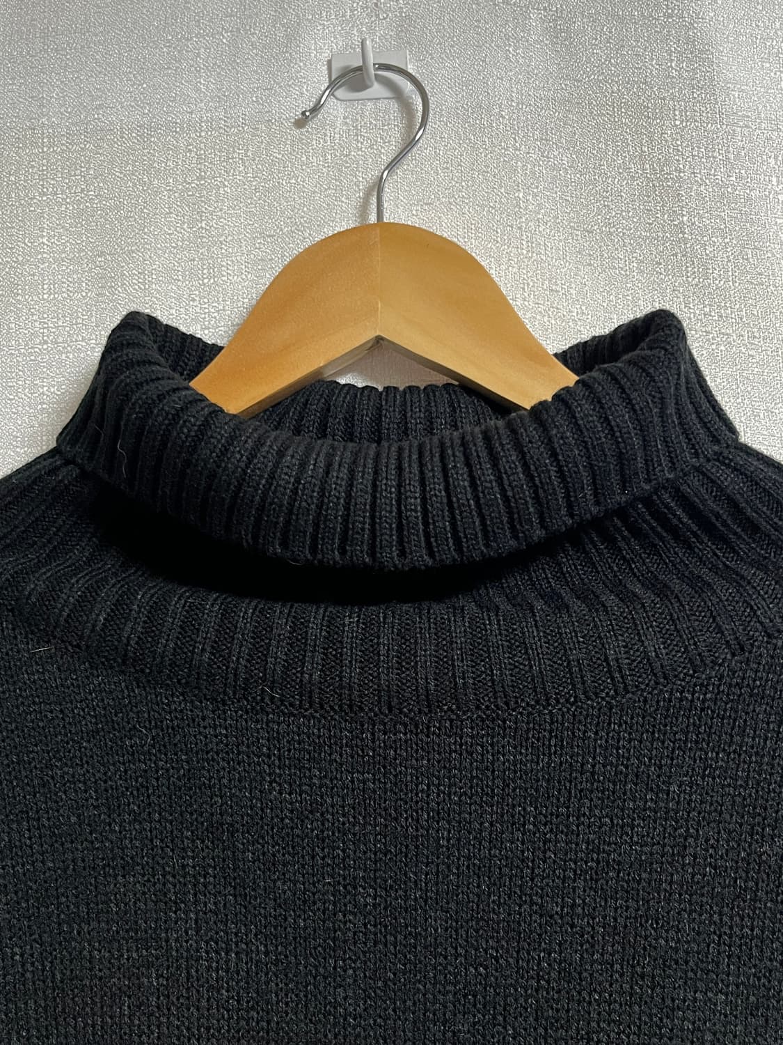 오버핏 폴라티 풀오버 니트 2XL 상품이미지4