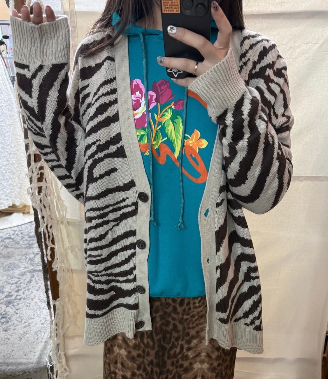 antiqua zebra cardigan 상품이미지1