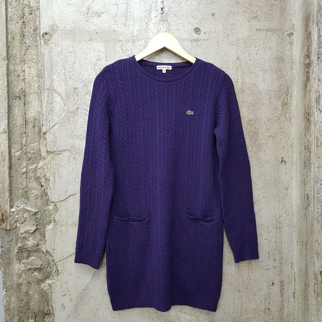 라코스테 꽈배기 니트 원피스/탑 36사이즈  상품이미지1