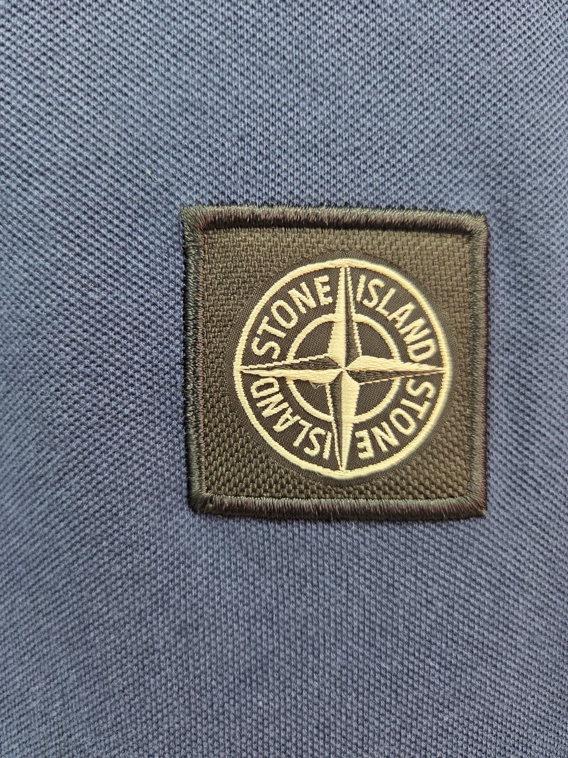 M QR정품 스톤아일랜드 네이비 카라 반팔 티셔츠 상품이미지3