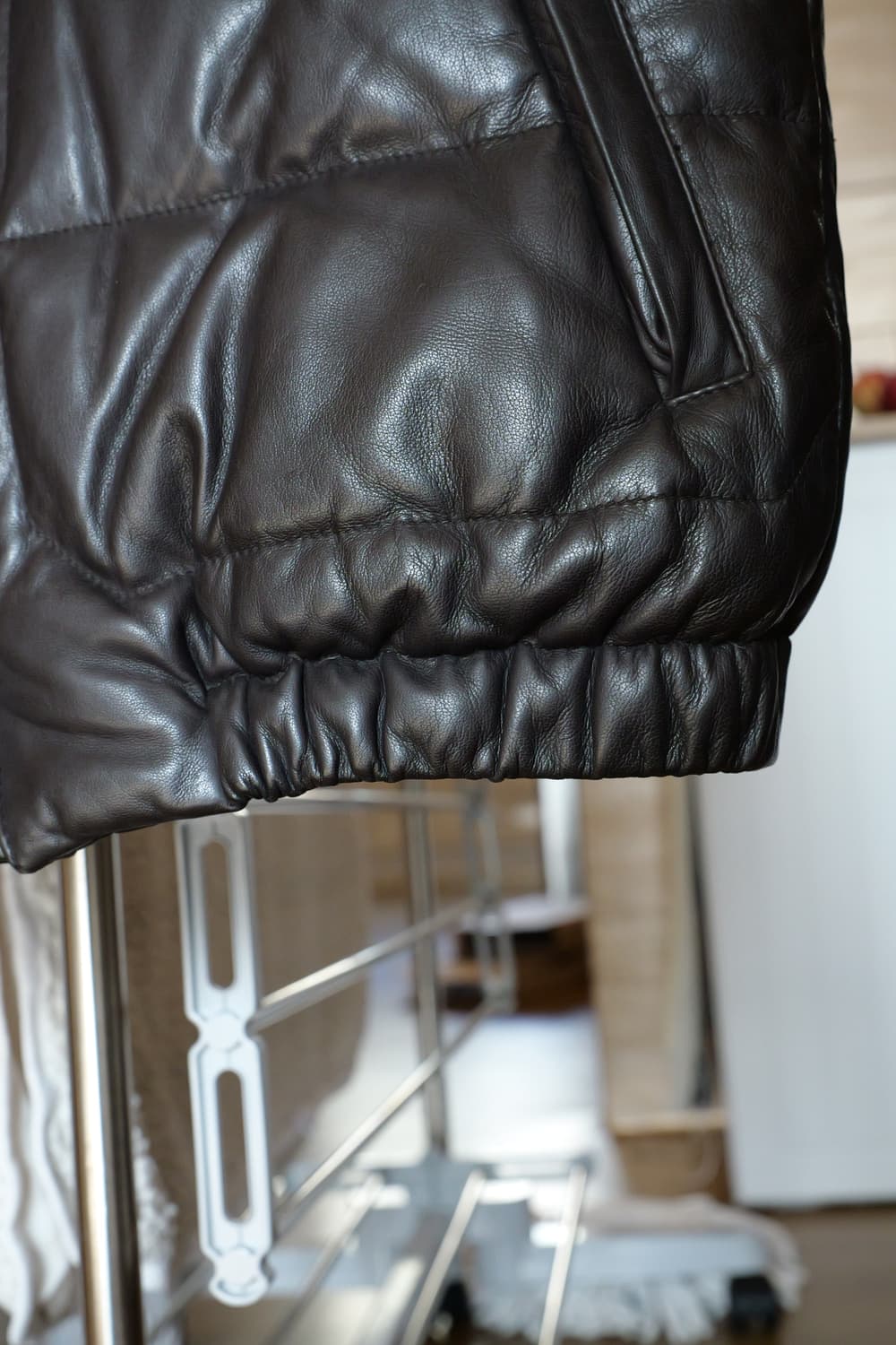 VINCE 빈스 가죽 패딩 조끼 딥브라운 M 상품이미지4