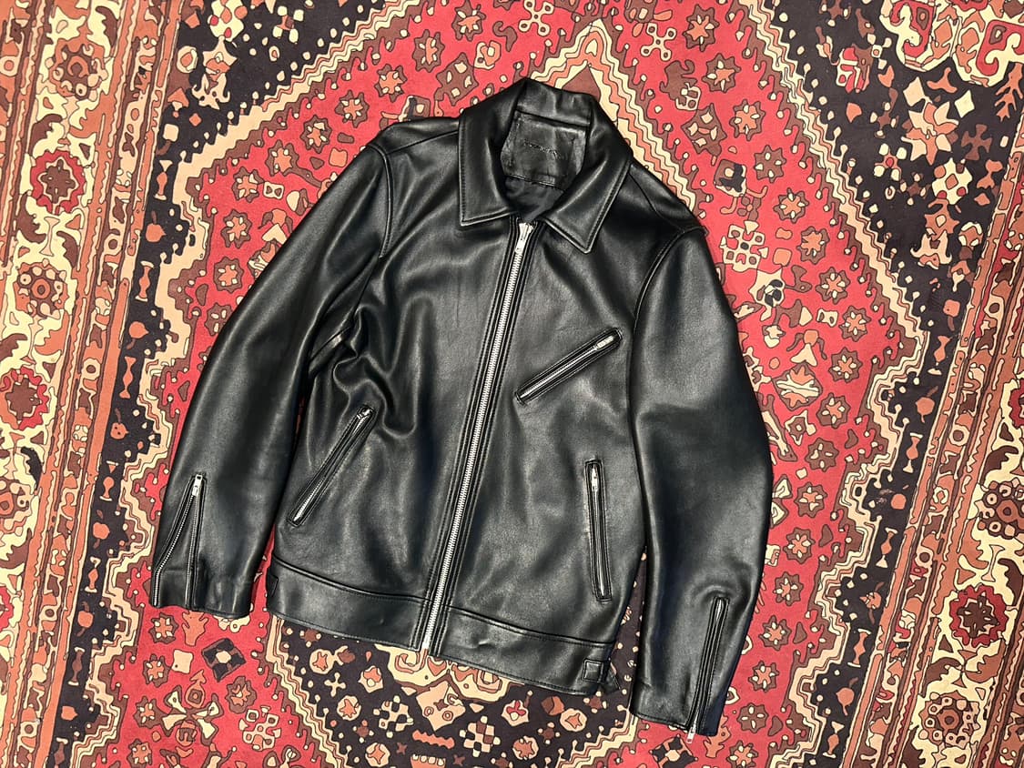 ( L ) 바이커가죽 바이커자켓 라이더자켓 양가죽자켓 봄버자켓 상품이미지1