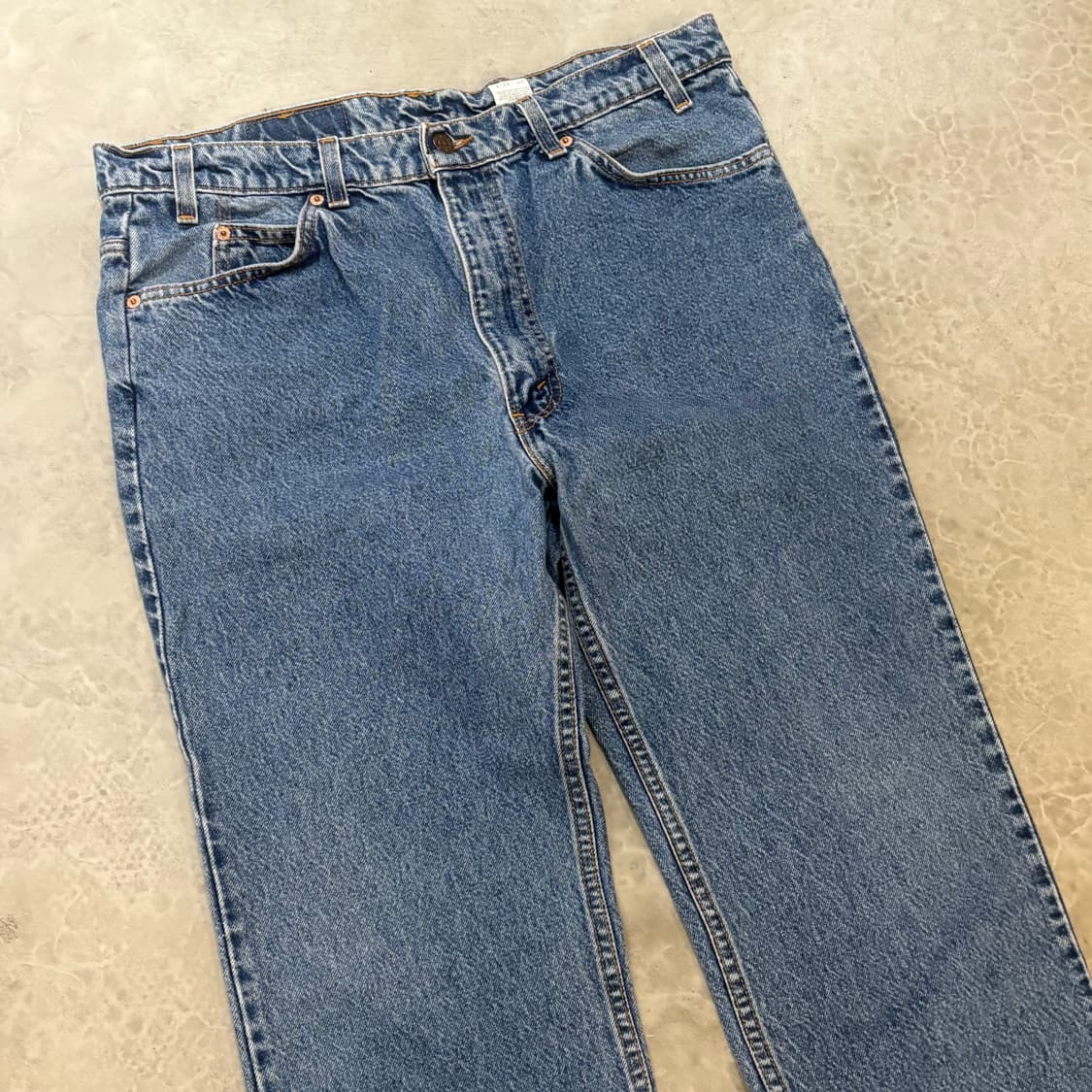 [38/32] 90s USA🇺🇸 리바이스 517 오렌지탭 중청 데님 상품이미지3