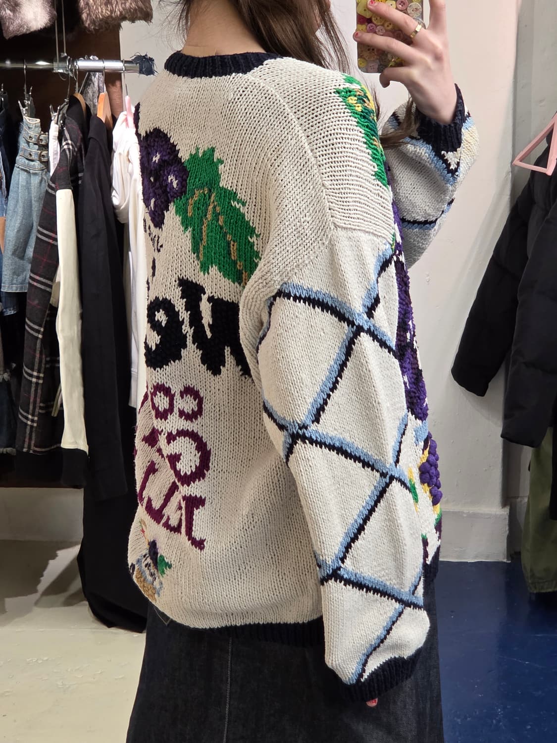 2000s Welchs 웰치스 라운드넥 가디건 상품이미지3