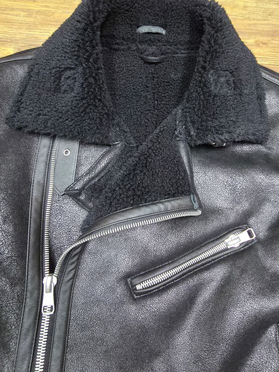 자라 바이커 무스탕 거의새거 상품이미지9