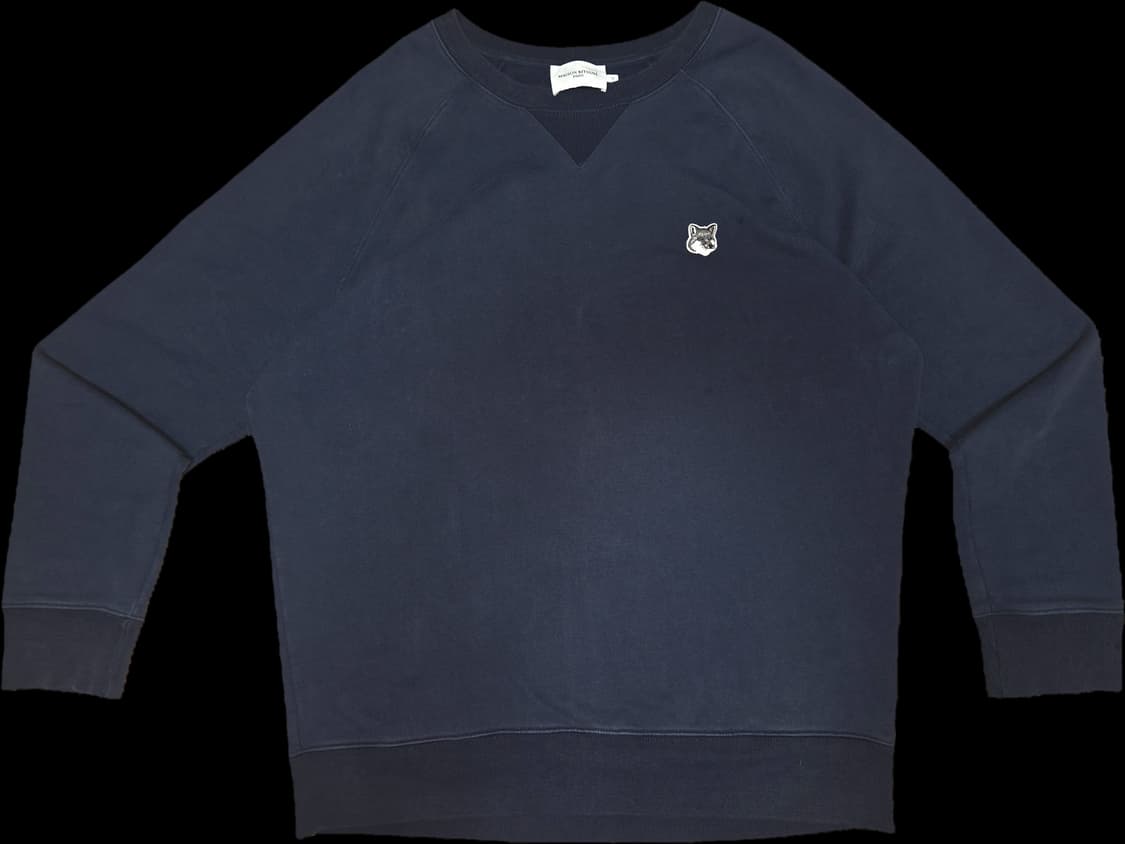 메종키츠네 그레이 폭스 헤드패치 클래식 스웻셔츠 네이비 상품이미지1