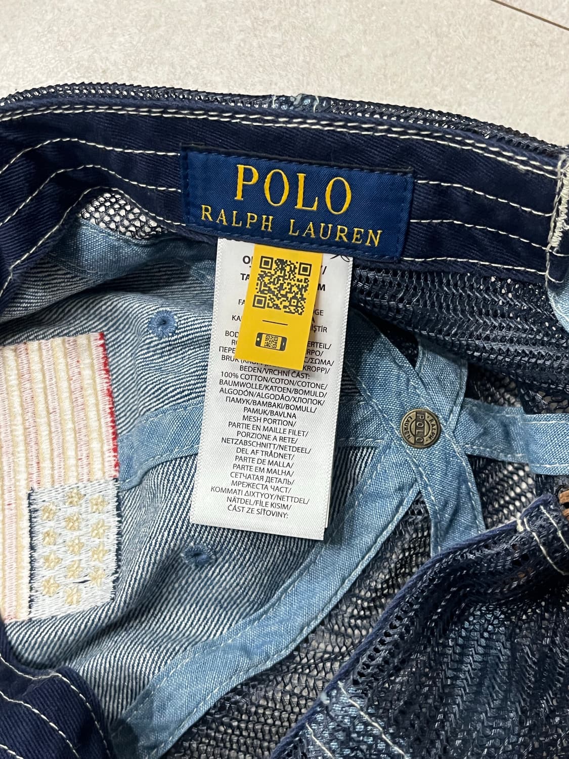 폴로 플래그 데님 볼캡 상품이미지3