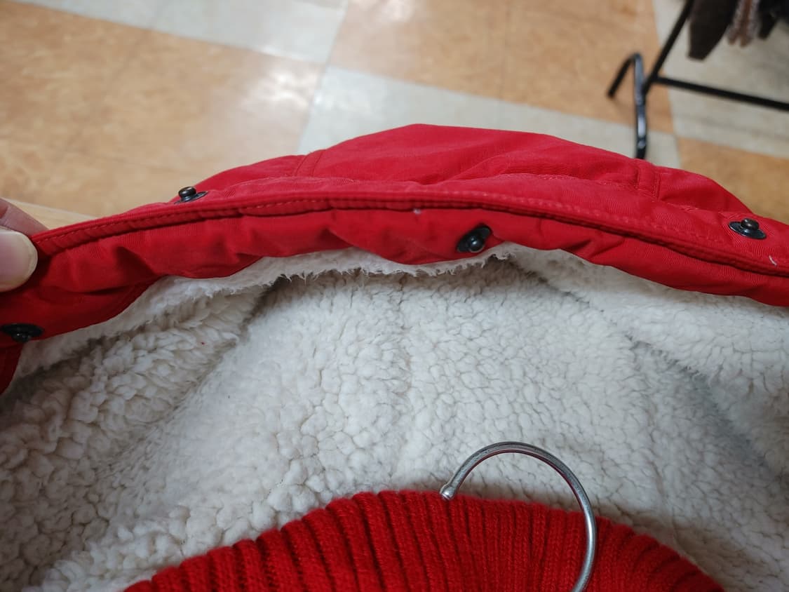 ABERCROMBIE 아베크롬비 찐레드 야상형 후드 파카 상품이미지5