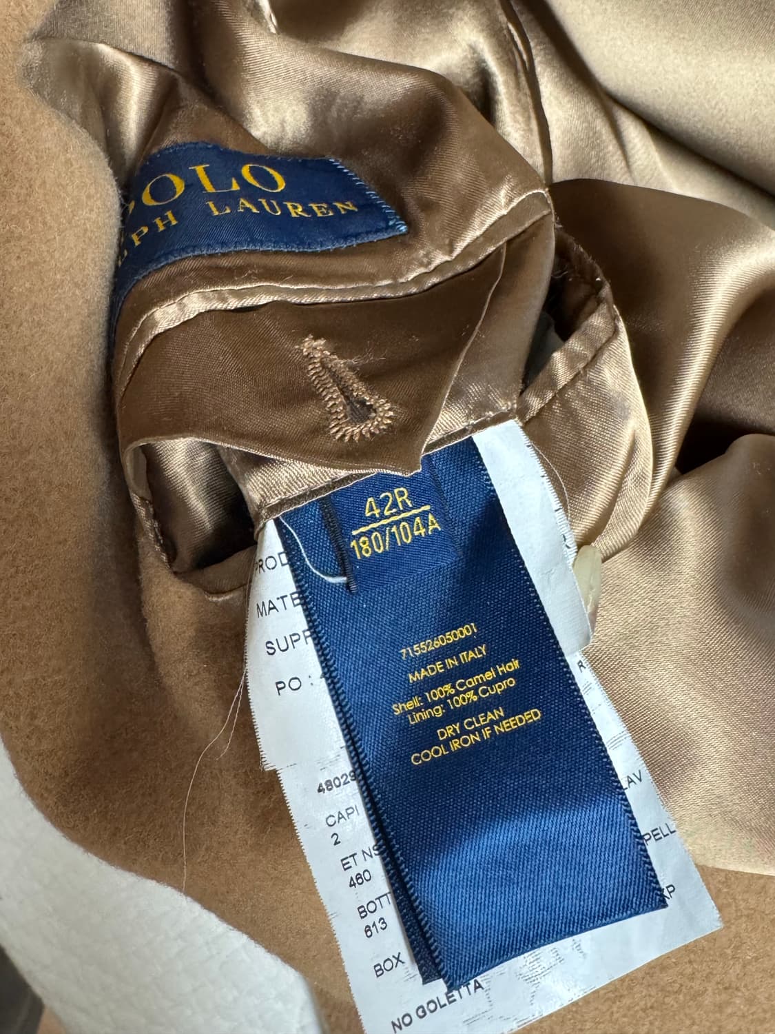 폴로랄프로렌 카멜 코트 42 상품이미지6